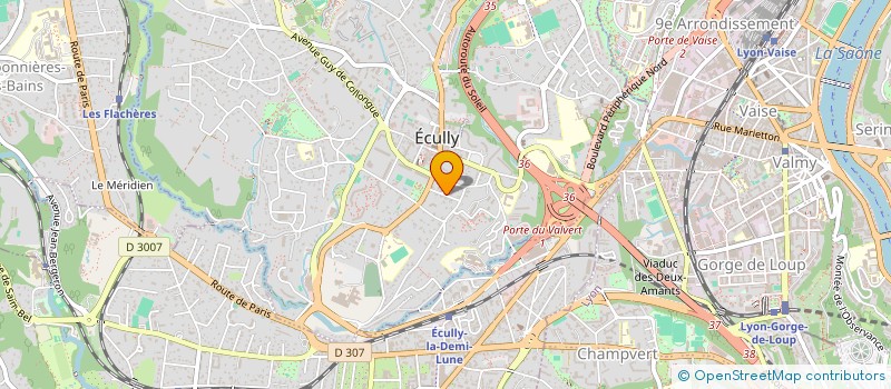 localisation de l'entreprise ENTREPRISE F. BOUDET SA  ECULLY