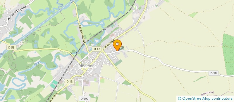 localisation de l'entreprise ENTREPRISE FABRICE RENOVATION  RIBEMONT