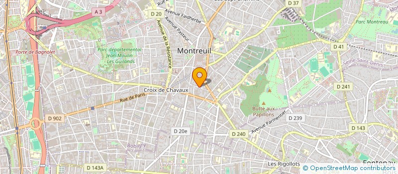 localisation de l'entreprise ENTREPRISE FERRER à MONTREUIL