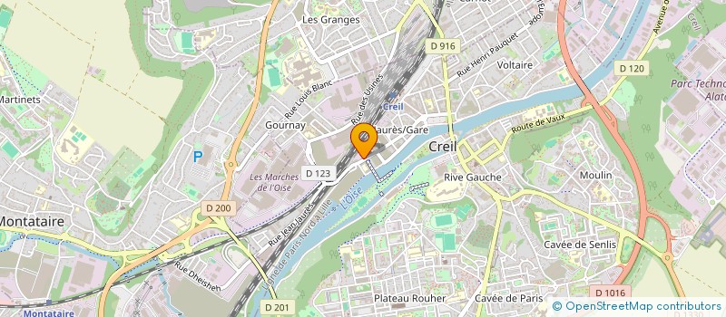 localisation de l'entreprise ENTREPRISE FINANCIERE GARAGE CENTRAL  CREIL