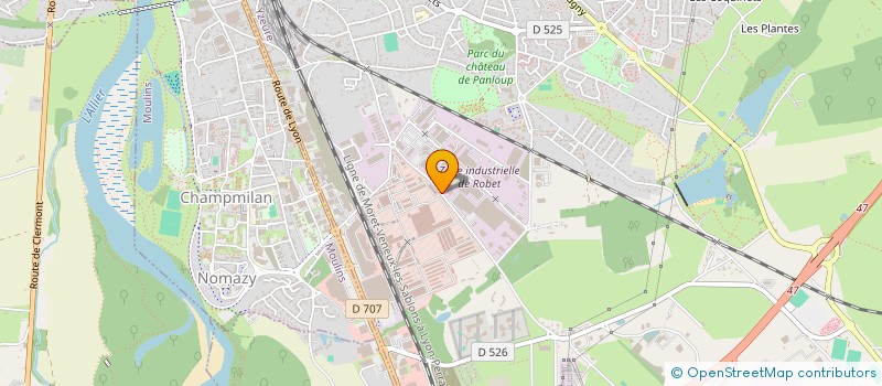 localisation de l'entreprise ENTREPRISE FLEURY à YZEURE