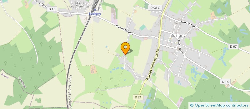 localisation de l'entreprise ENTREPRISE FORESTIERE DU NORD à BUSIGNY