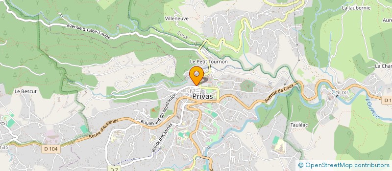 localisation de l'entreprise ENTREPRISE FOULLIER  PRIVAS