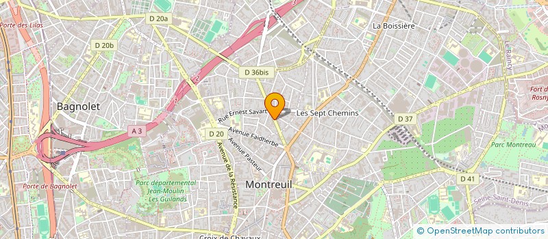 localisation de l'entreprise ENTREPRISE FRANCAISE D'ETANCHEITE à MONTREUIL