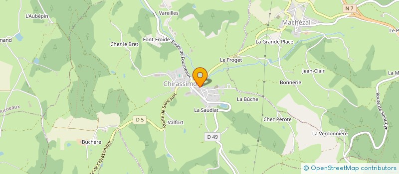 localisation de l'entreprise ENTREPRISE FUYATIER à CHIRASSIMONT