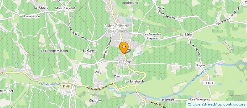 localisation de l'entreprise ENTREPRISE GALLAND FILS SARL  SAINT-ETIENNE-DES-OULLIERES