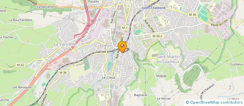 localisation de l'entreprise ENTREPRISE GAUTHIER PERE ET FILS  SAINT-CHAMOND