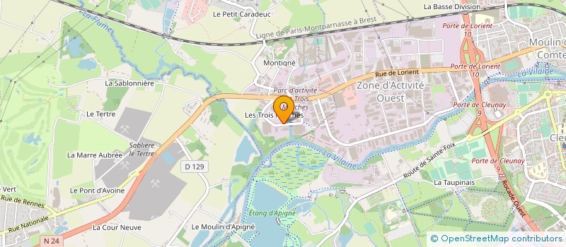 localisation de l'entreprise ENTREPRISE GAUVRY à VEZIN-LE-COQUET