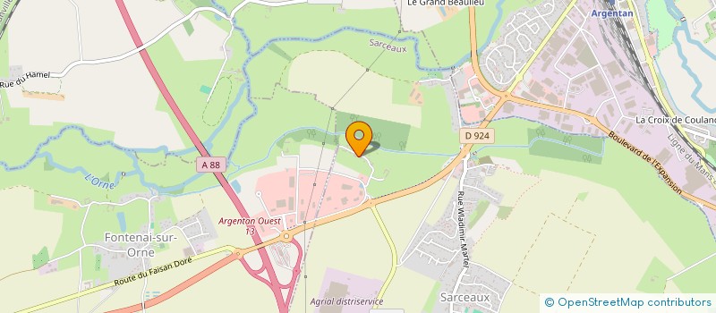 localisation de l'entreprise ENTREPRISE GENERALE CARROSSERIE PLESSIS à SARCEAUX
