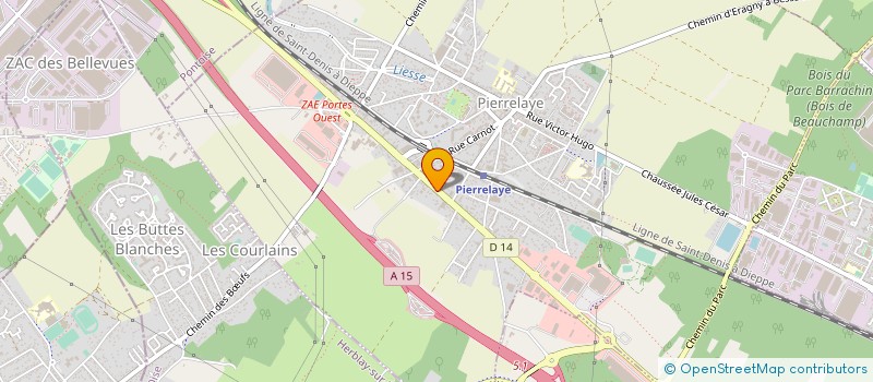 localisation de l'entreprise ENTREPRISE GENERALE CONSTRUCT. RONCORONI  PIERRELAYE