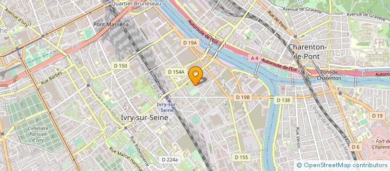 localisation de l'entreprise ENTREPRISE GENERALE D ETUDES ET DE TRAVAUX D ETANCHEITE G.E.T  IVRY-SUR-SEINE