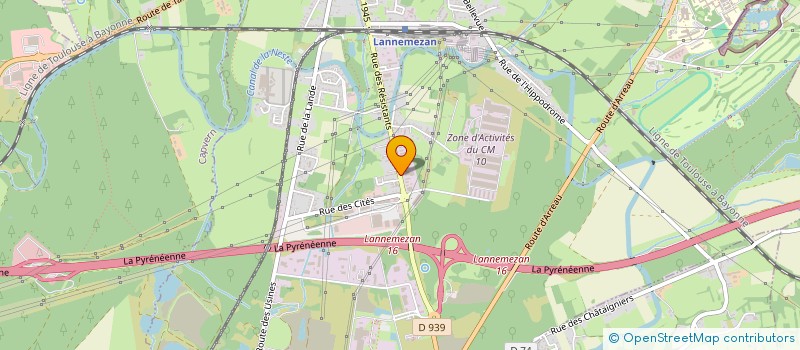 localisation de l'entreprise ENTREPRISE GENERALE D'INGENIERIE DE REPARATIONS ET DE SERVICES POUR APPLICATIONS INDUSTRIELLES  LANNEMEZAN