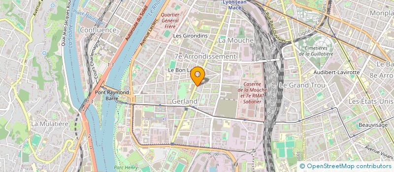 localisation de l'entreprise ENTREPRISE GENERALE DE BATIMENT A M C  LYON