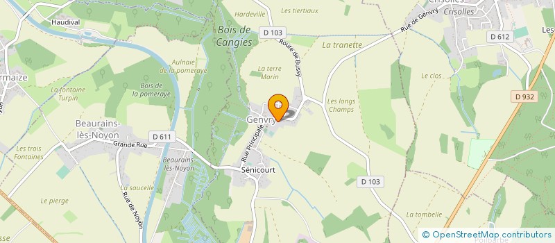 localisation de l'entreprise ENTREPRISE GENERALE DE BATIMENT DERMIGNY  GENVRY