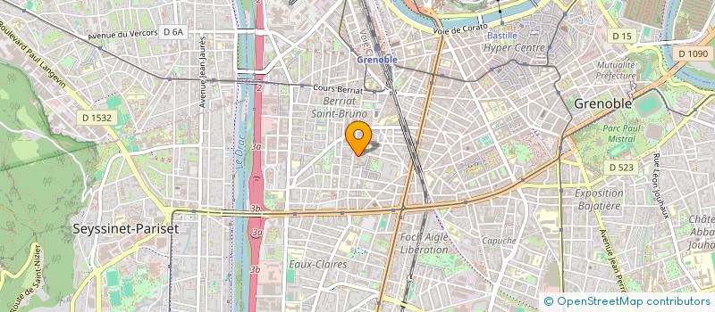 localisation de l'entreprise ENTREPRISE GENERALE DE BATIMENT ET DE TRAVAUX EXTERIEURS- MAITRISE D'OEUVRE EXPERTISES à GRENOBLE