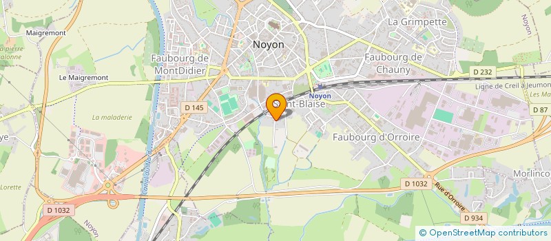 localisation de l'entreprise ENTREPRISE GENERALE DE BATIMENT GAUTIER à NOYON