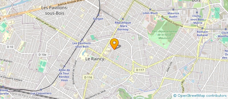 localisation de l'entreprise ENTREPRISE GENERALE DE BATIMENT ROLAND à LE RAINCY