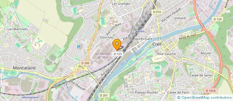 localisation de l'entreprise ENTREPRISE GENERALE DE MACONNERIE BADES  CREIL