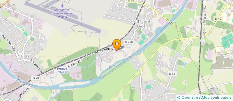 localisation de l'entreprise ENTREPRISE GENERALE DE TRAVAUX POUR BATIMENTS INDUSTRIELS à TRITH-SAINT-LEGER