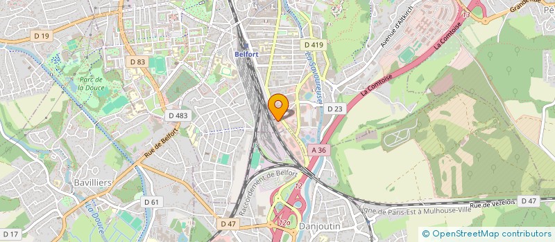 localisation de l'entreprise ENTREPRISE GENERALE DU BATIMENT à BELFORT