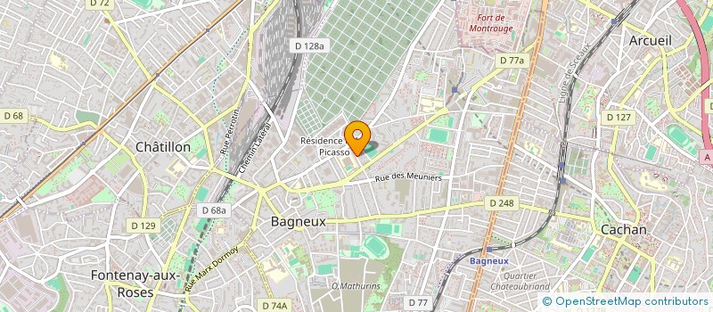 localisation de l'entreprise ENTREPRISE GENERALE DU BATIMENT à BAGNEUX