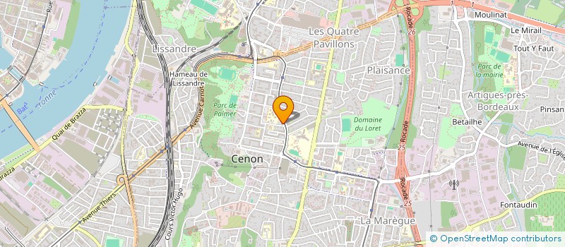 localisation de l'entreprise ENTREPRISE GENERALE DU BATIMENT AQUITAINE à CENON