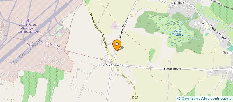 localisation de l'entreprise ENTREPRISE GENERALE DU BATIMENT RENE CHAUMET à GENSAC-LA-PALLUE
