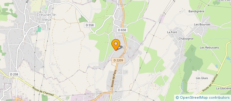 localisation de l'entreprise ENTREPRISE GENERALE NETTOYAGE RIBOULET  CREUZIER-LE-VIEUX