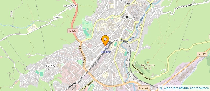 localisation de l'entreprise ENTREPRISE GENERALE RAYMOND RAYNAL à AURILLAC