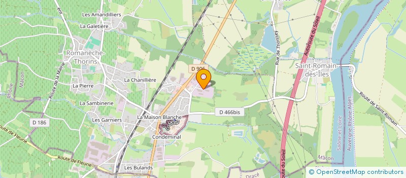 localisation de l'entreprise ENTREPRISE GENERALE TOURNIER à ROMANECHE-THORINS