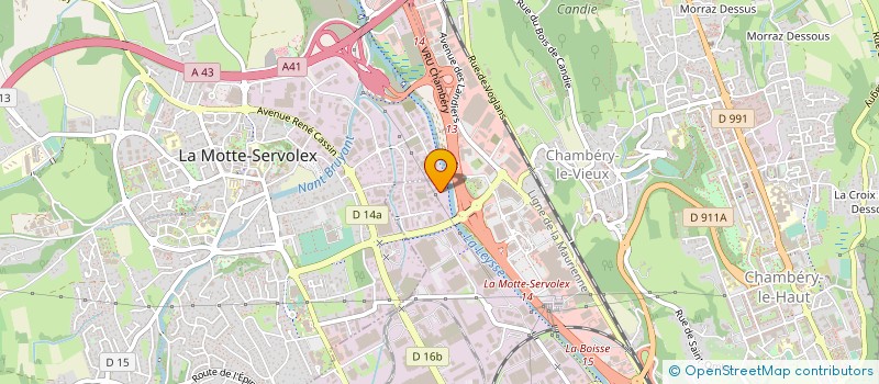localisation de l'entreprise ENTREPRISE GERELLI à CHAMBERY