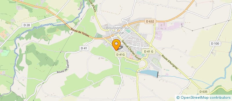 localisation de l'entreprise ENTREPRISE GESTAS ET FILS à BOULOGNE-SUR-GESSE