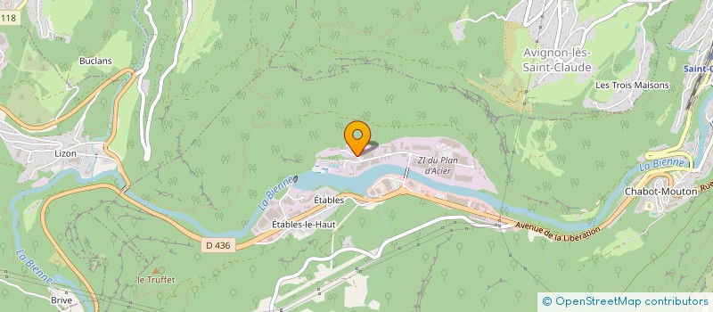 localisation de l'entreprise ENTREPRISE GHENO A.ET G. à SAINT-CLAUDE