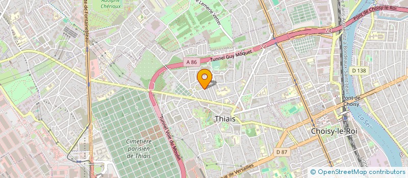 localisation de l'entreprise ENTREPRISE GIANNI TRAVAUX PUBLICS à THIAIS