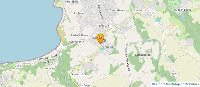 localisation de l'entreprise ENTREPRISE GILDAS PHILIPPE à TRELEVERN