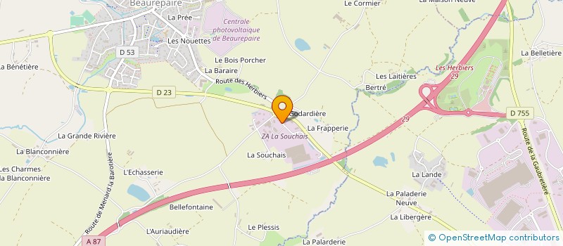 localisation de l'entreprise ENTREPRISE GIRARDEAU à BEAUREPAIRE