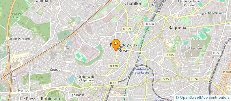 localisation de l'entreprise ENTREPRISE GIUDICI FRERES à FONTENAY-AUX-ROSES