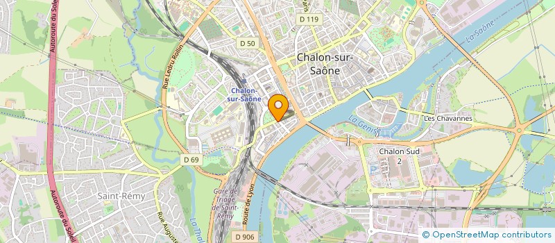 localisation de l'entreprise ENTREPRISE GJ à CHALON-SUR-SAONE