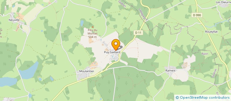 localisation de l'entreprise ENTREPRISE GLAUMOT SAS à SAINTE-FEYRE