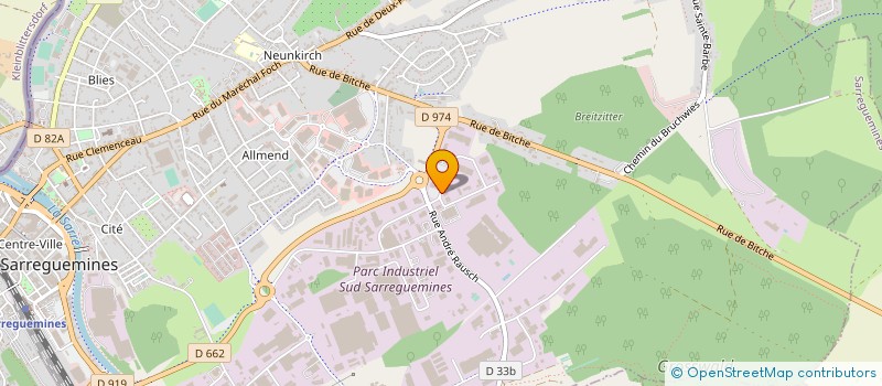localisation de l'entreprise ENTREPRISE GLE SERVICES ET MAINTENANCE à SARREGUEMINES
