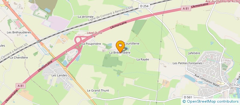 localisation de l'entreprise ENTREPRISE GOBE à CHANGE
