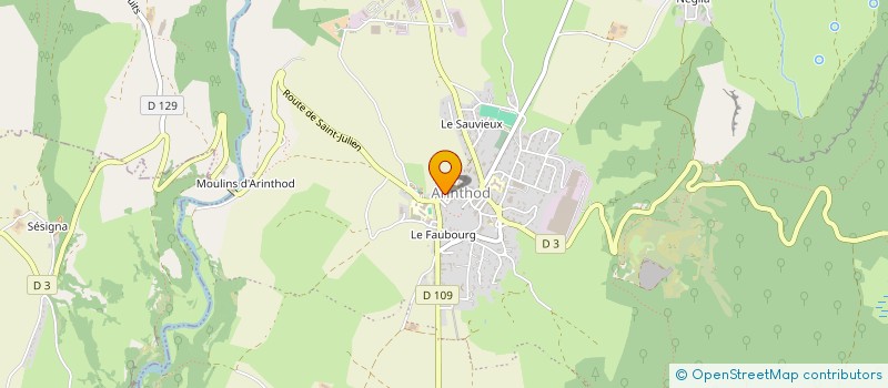 localisation de l'entreprise ENTREPRISE GOMEZ à ARINTHOD