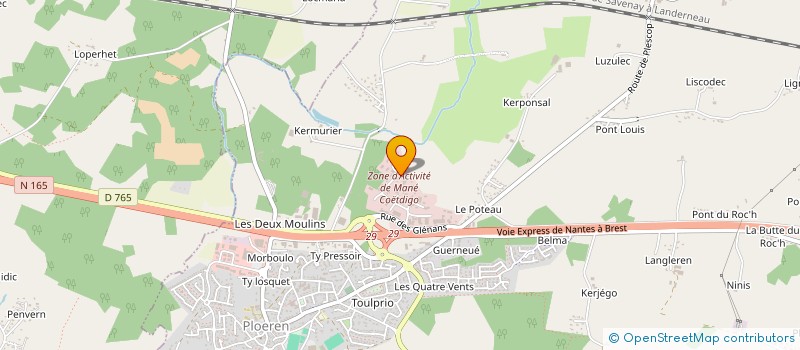 localisation de l'entreprise ENTREPRISE GRENET LUC à PLOEREN