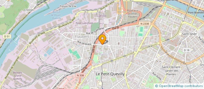 localisation de l'entreprise ENTREPRISE GRIBOVAL  LE PETIT-QUEVILLY