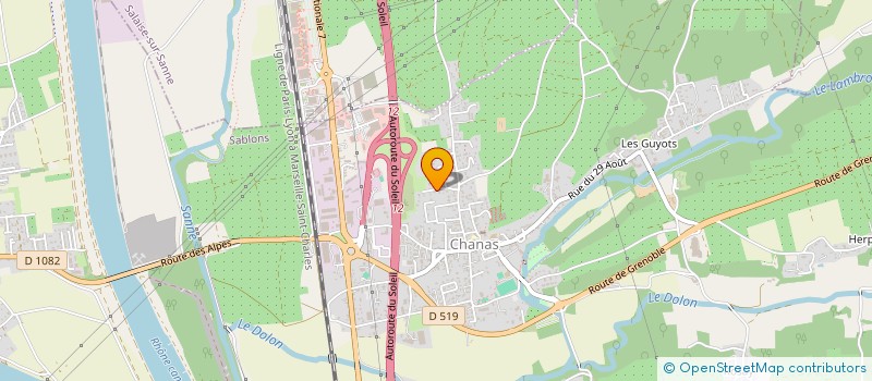 localisation de l'entreprise ENTREPRISE GRIFFAY  CHANAS