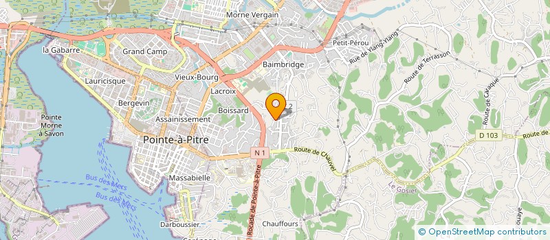 localisation de l'entreprise ENTREPRISE GUADEL TRAVAUX DIVERS à LES ABYMES