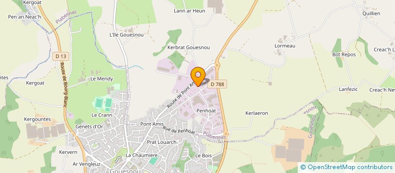 localisation de l'entreprise ENTREPRISE GUEGAN  SAINT-THONAN