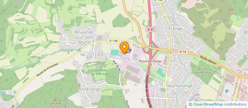 localisation de l'entreprise ENTREPRISE GUENEBAUT à THIONVILLE