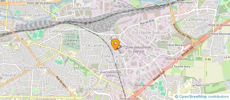 localisation de l'entreprise ENTREPRISE GUERRY M-H-P à RENNES