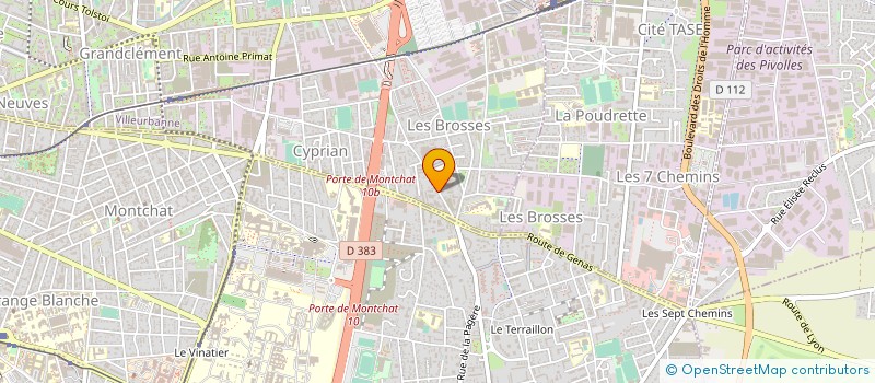 localisation de l'entreprise ENTREPRISE GUILBERT SARL  VILLEURBANNE